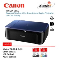 Canon PIXMA E560 / E560R Wireless Ink Color All-In-One Printer (Print,Scan,Copy)