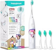 happybrush [Test Winner*] Electric Toothbrush for Children Including 3 Replacement Brushes, Gentle C