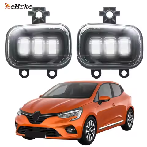 Pair 40W Led Fog Lights Assembly DRL for Renault Clio V Clio 5 BJ_ 2021 2022 2023 Front Car Fog Lamp