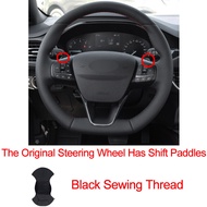 Hand Sewing Car Steering Wheel Cover For Ford Focus ST-Line 2018 2019  Focus ST 2019- Braid on the Steering wheel Volant