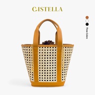 CISTELLA - Bag Wanita Amara Rattan Bag Leather Rattan Bag Aesthetic Tote Bag Handbag Aesthetic BagWa