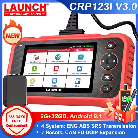 LAUNCH CRP123E CRP123I V3.0 ENG ABS SRS Transmission system 7 Reset Lifetime Free Car Diagnostic Too