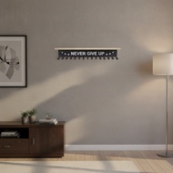 Medal Display Rack with Shelf Wall-Mounted Award Rack with Hooks Trophy Shelf with Hooks Motivationa