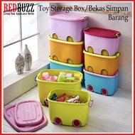 REDBUZZ Toy Storage Box with Wheel L &amp; XL Multipurpose Toy wheel Storage box Containers/ Bekas Simpan Barang