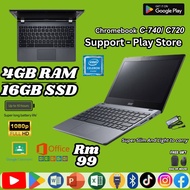 New Model Acer C740/C720 Play Store Chromebook 4GB RAM / 16GB SSD (Refurbished)