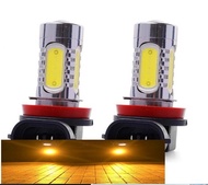 FOG LAMP หลอดไฟตัดหมอกไฟตัดหมอก หลอดไฟรถยนต์LED ขั้ว(H11)5cobชิปแสงสีไอซ์บลู สีขาว สีเหลืองจำนวน2หลอด