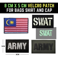 Velcro Patch for Army Bag / Backpack (Malaysian Flag/ US Flag, etc) Velcro Patch Embroidery Patch