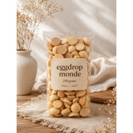 Egg drop Monde Repack Original 250 gr 500 grams 1 kg Egg Drop Monde Dry Cake Snack/