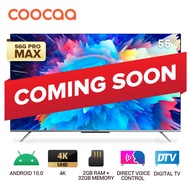 COOCAA 55 inch Smart TV - 4K - UHD - Netflix/Youtube - Google Assistant - RAM 2GB - MEMORI 32GB - Dolby Audio - Mirroring - HDR 10 - WIFI - HDMI/USB/LAN(COOCAA 55S6G PRO MAX)