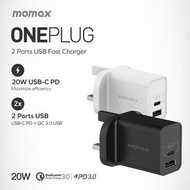 MOMAX ONE PLUG雙輸出 USB 快速充電器