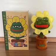 Gấu bông ếch xanh Pepe sad frog 50cm 75cm đội hoa hướng dương siêu bựa dành cho vozer - B