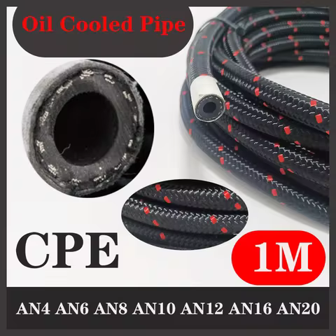 Fuel Hose Oil Gas Line 1M AN4 AN6 AN8 AN10 AN12 AN16 AN20 Cooler Hose Line Pipe Tube Nylon Stainless