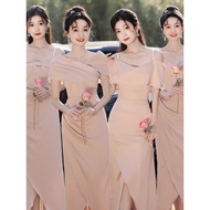 bridesmaid dress plus size bridesmaid dress Bridesmaid Dress 2025 - Satin Gown for Spring & Autumn W
