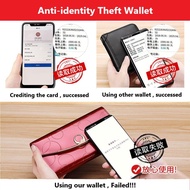 Women's Genuine Leather Wallet , Long Bulk Wallet Multi-Function Simple Anti-identity Theft Purse