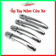 Ốp tay nắm cửa hõm cửa ô tô Vios 2014-2018 mạ crom trang trí dán chống trầy xước cửa xe hơi