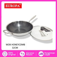 EUROPA WOK HONEYCOMB NON STICK 32 CM STAINLESS STEEL PANCI WOK