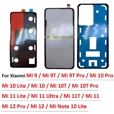 NEW Tested Back Adhesive Waterproof For Xiaomi Mi 9 9T 10 10T 11 11T 12 Pro Lite Note 10 Lite Back G