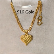 Rantai Leher Emas 916 Original Necklace for Women Jewelry 916 Original Gold Kalung