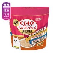 <CIAO超奴>(綜合營養食)吞拿魚•海鮮 PARTY (14g x120p)(3種口味) SC-215 貓小食 貓肉泥小食