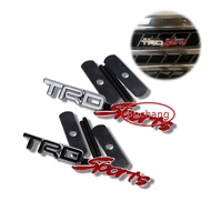 TRD Sports Metal Front Grille Emblem Sticker For Toyota Vios Innova Fortuner Hiace Wigo Rush Avanza Corolla Yaris Land Cruiser RAV4 C-HR Hilux