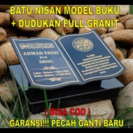 Batu Nisan Buku dan Dudukan Ukuran Mini - Gratis Packing Kayu