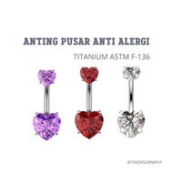 ASTM F136 anti-allergy navel earrings