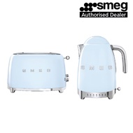 Smeg Breakfast Set Kettle KLF04PBUK + Toaster TSF01PBUK  (Pastel Blue)