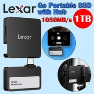 LEXAR - 1TB GO PORTABLE SSD SL400 WITH HUB 便攜固態硬碟 黑色 (LSL400S001T-RNBNG) [香港行貨]