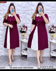 dress scuba plisket ld 110cm