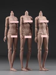16關節可動大胸素體兵人配件人體模特模型手辦美術繪畫素描人偶