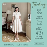 Huong fashion ruffled collar dress