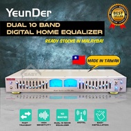 YEUNDER SEQ-770 Dual 10 Band Stereo Graphic Equalizer Home Audio Equalizer Equaliser MADE IN TAIWAN