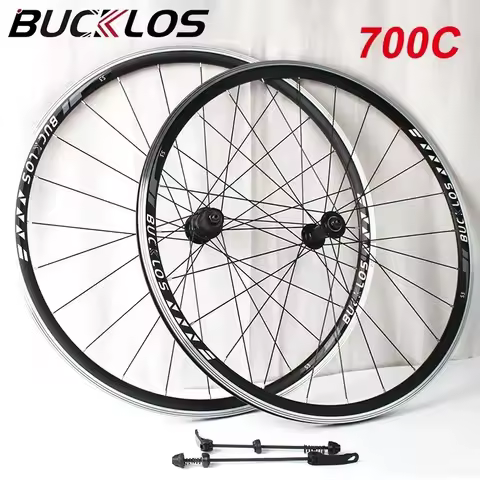 BUCKLOS V Brake Wheelset Road Bike 700C Wheel Set 20 24 Holes Bicycle Quick Release Wheels 9*100mm 1