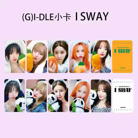 5pcs/set GIDLE Album I SWAY MAKESTAR Greeting Card LOMO Card YE SHUHUA YUQI MINNIE Postcard Girl Col