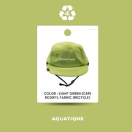 AQUATIQUE - CAP - ECONYL LIGHT GREEN - หมวกดำน้ำ หมวกเล่นน้ำ หมวกเซิร์ฟ เดินป่า แคมป์ปิ้ง กันแดด กัน
