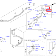 HEATER PIPE - INLET HOSE / OUTLET HOSE (GENUINE PARTS) HYUNDAI STAREX A1 > 97541-4H000 / 97542-4H000