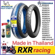 Michelin Motorcycle Free Tire Sealant & Pito Tire Gulong Pilot Street 2 TUBELESS by 14 17