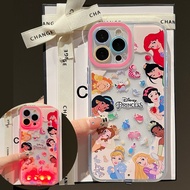 Suitable for iPhone16/15/14/13/12/11/X/XR/Xs, Castle Flower, Glowing LED Phone Case, Flashing iPhone