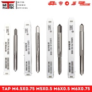 Tap Manual Hand Tap M4.5x0.75 M5x0.5 M6x0.5 M6x0.75 Alat Pembuat Drat Dalam