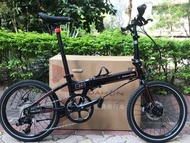 又交收一部 黑色 2021 最新款 DAHON LAUNCH D8 大字版 (KBA083) 8速 鋁架 20吋 碟剎(暴龍摺頭)折叠車 送叮叮水架前後蛙燈