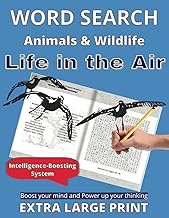 Word Search Puzzle Animals & Wildlife - “Life in the Air”.: With Solutions. Large Print US Letter 8.