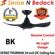 EFENZ THURMAN 34 Inch DC Motor Ceiling Fans with No Light Design