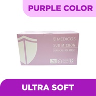 MEDICOS Ultra Soft 4ply Sub Micron Surgical Face Mask - Cotton Cand 50’s