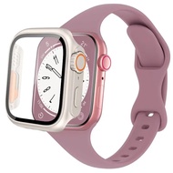 สายซิลิโคน + สายเคสสำหรับ Apple Watch 45มม. 44มม. 40มม. 41มม. 38มม. 42มม. สายเข็มขัดยืด IWatch Series 5/4/3 /Se/ 6/7/8/9