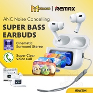 REMAX Super Bass Wireless Earbud With Touch Screen Active Noise Cancellation ANC Call Earbuds MDW30N