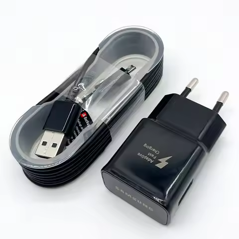 SAMSUNG S6 S7 Edge 15W Fast Charger Travel Wall Power Adapter 9V1.67A 150CM USB Micro Cable For Gala