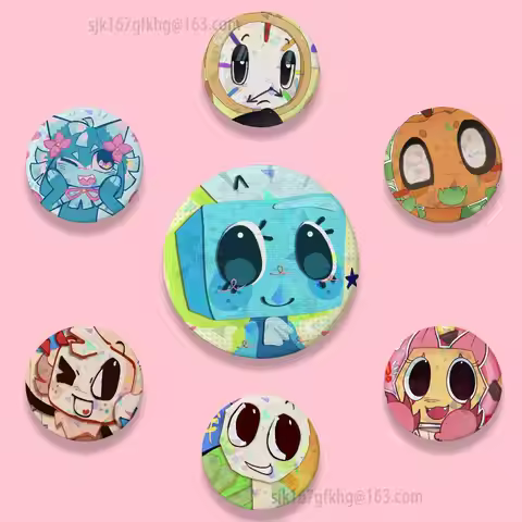 Dandys World Sprout Cartoon Badge Stage Brooches on Backpack Clothes Handmade Round Enamel Pins for 