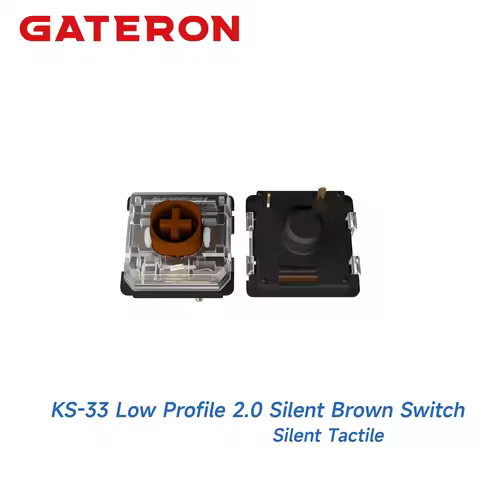 GATERON KS-33 Low Profile 2.0 Silent White Black Brown Red Switch 3Pin Ultra-thin Mechanical Keyboar
