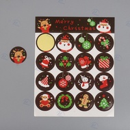 Christmas Gift Sticker Round Packaging Label Sticker Festival Gift Packaging Decoration