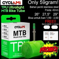 Super Light MTB inner tube 26 27 29 inch CYCLAMI not delitire swallow